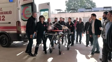 İnegöl’de inşaat faciası: İskele devrildi, bir işçi ağır aralandı