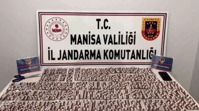 Manisa’da jandarmadan uyuşturucu operasyonu: 1.622 hapla yakalandı