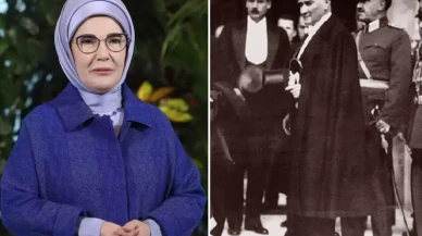 Emine Erdoğan, Atatürk'ü andı; herkes kullandığı kelimenin anlamını aratıyor