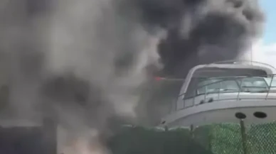 Çeşme'de 7 tekne alev alev yandı