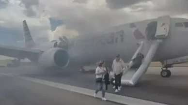 Uçakta koku nedeniyle acil iniş yapıldı: 5 kişi hastaneye kaldırıldı