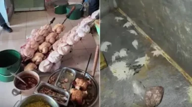 Leş kokusu gelen dönercide mide bulandıran görüntüler ortaya çıktı