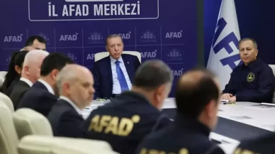 Deprem sonrası toplanan kriz masasında Cumhurbaşkanı Erdoğan'dan dikkat çeken talimat
