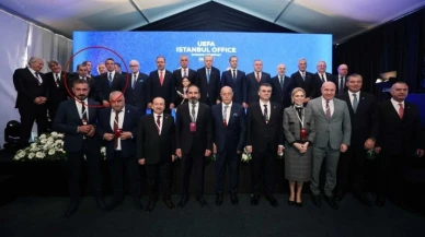 UEFA İstanbul Ofisi'nin açılışına damga vuran fotoğraf