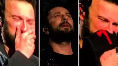 Annesini kaybeden Tarkan ilk konserinde hüngür hüngür ağladı