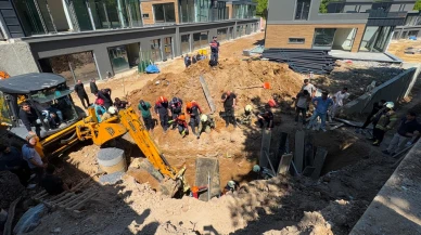 Çekmeköy'de inşaat alanında göçük: 2 işçi toprak altında kaldı