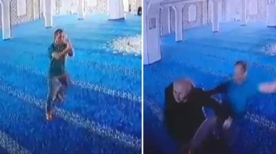 Camide tepki çeken görüntü! Önce uyardı sonra tekme tokat saldırdı