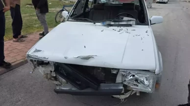 Elektrikli motosikletle otomobil çarpıştı: Sürücünün gözü çıktı