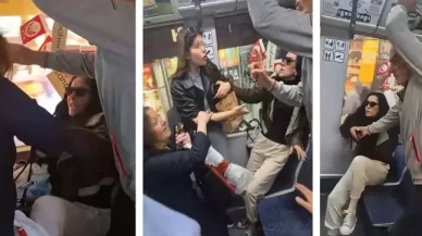 Tramvayda kadın yolcular arasında tekme ve küfürlü 'koltuk' kavgası
