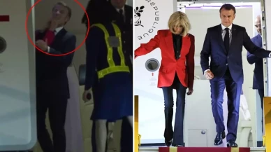 Eşinden yediği tokada "Şaka" diyen Macron'u zora sokacak bir görüntü daha!