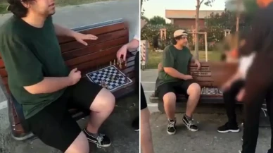 Bankta satranç oynayan gençleri zorla kaldırdı: Gerekçesi de bakın ne!