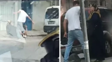 Sultangazi'de sokak ortasında annesini darbetti; çevredekiler izlemekle yetindi