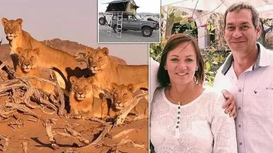 Ünlü iş insanını aslanlar yedi
