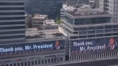 İsrail'de Trump’a  sürpriz teşekkür: Operasyon desteği billboardlara yansıdı!