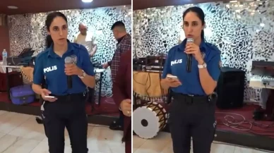 Polis memuru Suriyelilerin düğününde! İşte sahneye çıkıp yaptığı anons