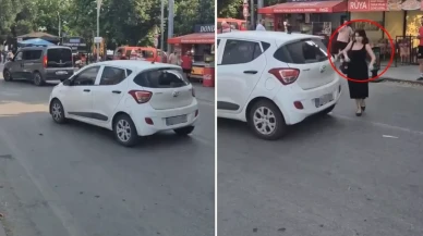 Aracını yol ortasına park edip gitti, savunması olayı gölgede bıraktı