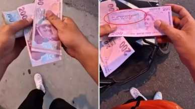 Öğrenci evine sipariş götüren kurye, paranın üzerine yazılan nota öfkelendi