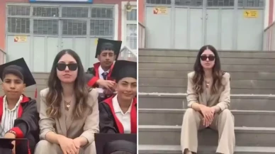 Mezuniyet akımına katılan öğretmenin seçtiği müzik tartışma yarattı