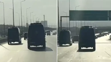 PKK'nın silah bırakma töreni öncesi ilk görüntü! 30 araçlık konvoyla ilerlediler