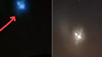 Gökyüzünde esrarengiz mavi ışık! Bir çok ilde görüldü