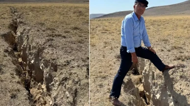 İki ilçe birbirinden ayrılıyor! Metrelerce uzunluğunda yarık meydana geldi