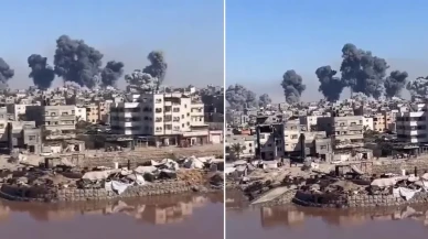 İsrail topyekün işgali başlattı! Havadan vurulan Gazze'den ilk görüntüler