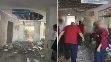 Denizli Devlet Hastanesi'nin tavanı çöktü