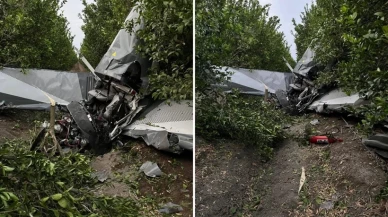 Adana'da eğitim uçağı düştü: Pilot ve yolcu ağır yaralı