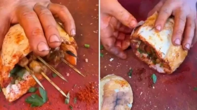 Kahramanmaraş'ta mide bulandıran görüntü! Bir müddet kebap yiyemeyeceksiniz...