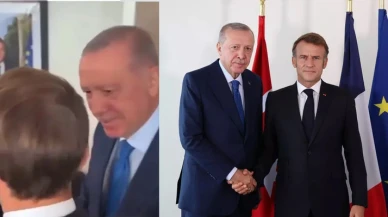 Erdoğan'ın Macron esprisi görüşmeye damga vurdu! Sosyal medya yıkıldı