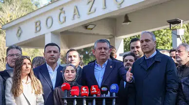 Boğaziçi Üniversitesi'ni ziyaret eden Özgür Özel konuştu: 'Üniversitelerin özgürlüğünü savunuyoruz'