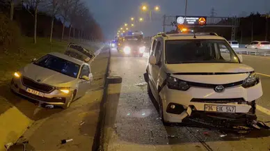 TEM Otoyolu’nda zincirleme kaza: 5 araç çarpıştı, 5 kişi yaralandı