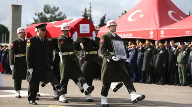 Şehit Hava Pilot Binbaşı İbrahim Bolat için askeri tören düzenlendi