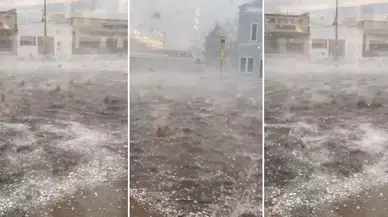 ABD'de 15 santimetrelik dolu yağdı: Dolu fırtınası büyük hasara yol açtı