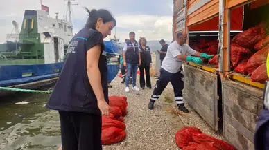 İzmir’de kaçak midye operasyonu: 7 ton midye ele geçirildi