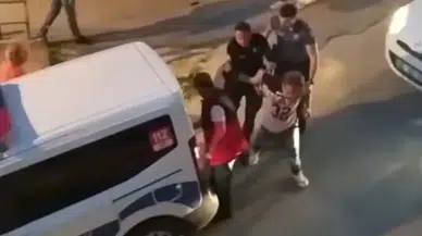 Araçlara demir çubukla saldıran alkollü kişi gözaltına alındı