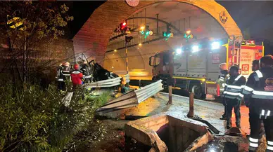 Kuzey Marmara Otoyolu'nda duvara çarpan otomobilin sürücüsü öldü