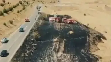 Adıyaman'da yangın: 15 dönümlük buğday tarlası zarar gördü