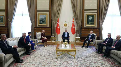 Cumhurbaşkanı Erdoğan, AB'nin üst düzey heyetini kabul etti
