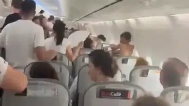 Frankfurt-Antalya uçağında yolcular zor anlar yaşadı
