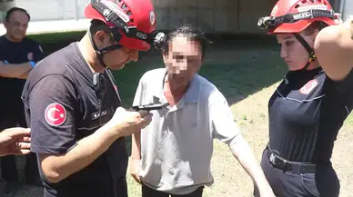 Ailesinin yağmur suyu giderine düştüğünü ihbar etmişti: Ekipler seferber oldu