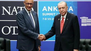 Cumhurbaşkanı Erdoğan, Merz ile NATO Zirvesi kapsamında Ankara'da bir araya geldi
