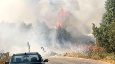 İznik'te çöp depolama tesisinde yangın çıktı