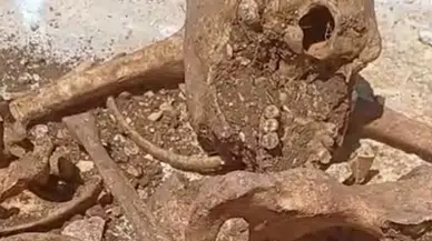 Malatya'da temel kazısı sırasında insan kemikleri bulundu