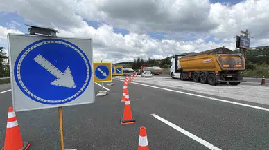 Otoyolda tadilat:  İstanbul yönü trafiğe kapatıldı