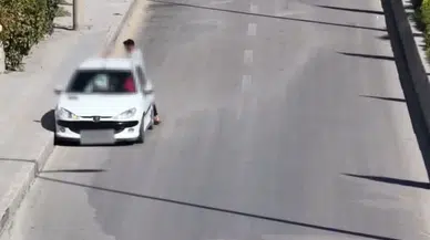 Drone destekli trafik denetiminde şaşırtan görüntü: Sürücü ve yolcu yer değiştirdi