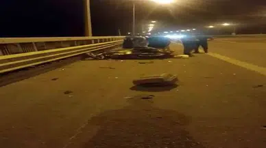 Kamyona çarpan motosiklet sürücüsü hayatını kaybetti