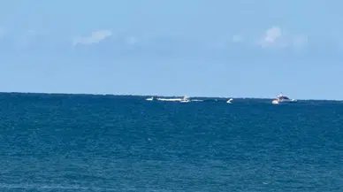 Gürcistan'dan kalkan özel uçak Rize açıklarında denize acil iniş yaptı