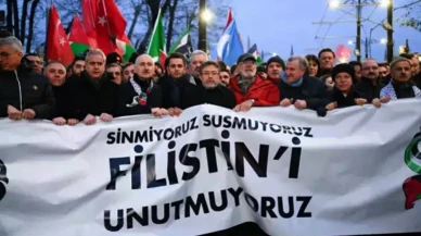 Yüz binlerin buluştuğu Filistin yürüyüşüne spor camiasından tam destek