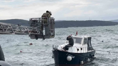 Sarıyer’de lodos dehşeti: Teknede mahsur kalan vatandaşları itfaiye kurtardı